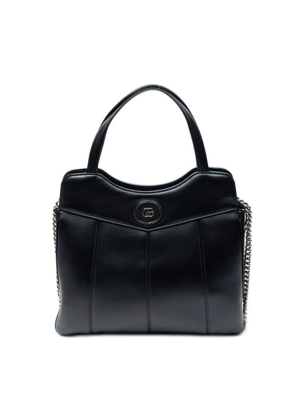 Gucci Medium GG Petite Tote Bag Black Matelasse Calfskin